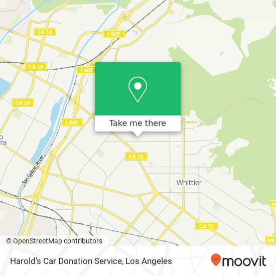 Harold's Car Donation Service map