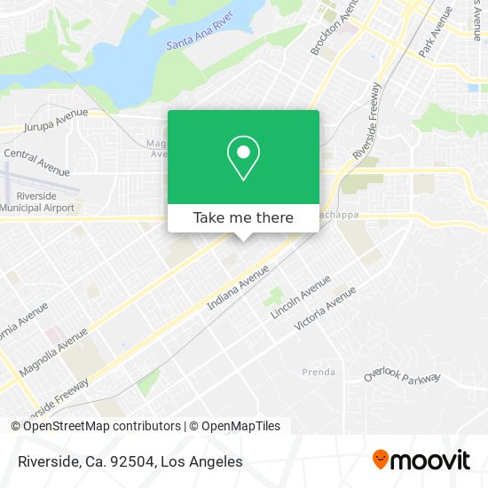 Mapa de Riverside, Ca. 92504