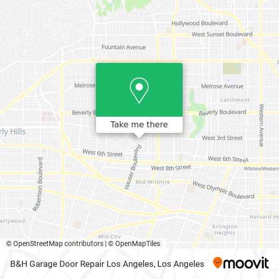 B&H Garage Door Repair Los Angeles map
