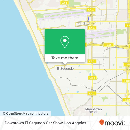 Mapa de Downtown El Segundo Car Show