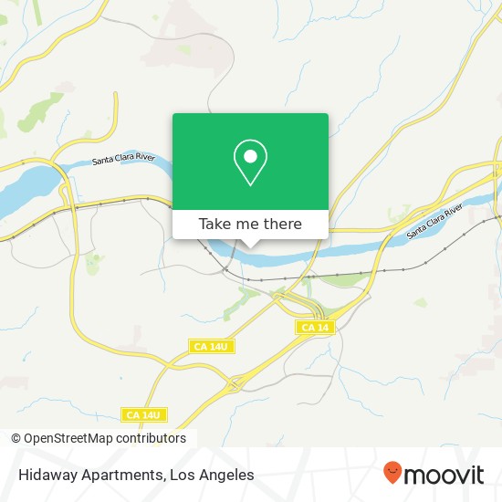 Hidaway Apartments map