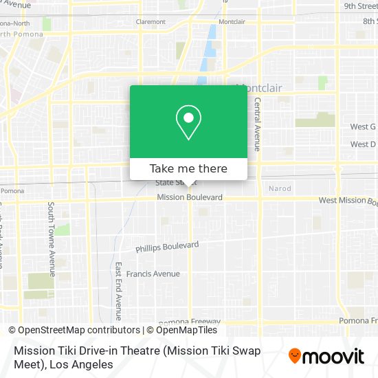 Mapa de Mission Tiki Drive-in Theatre (Mission Tiki Swap Meet)