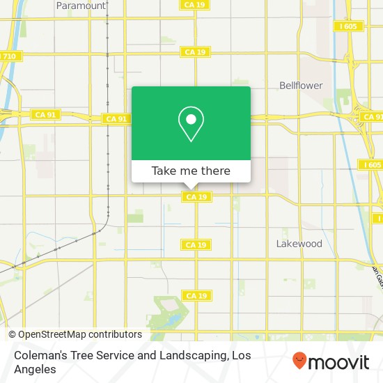 Coleman's Tree Service and Landscaping map