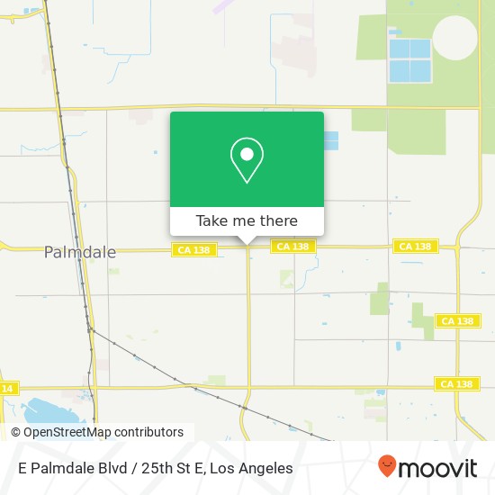 E Palmdale Blvd / 25th St E map