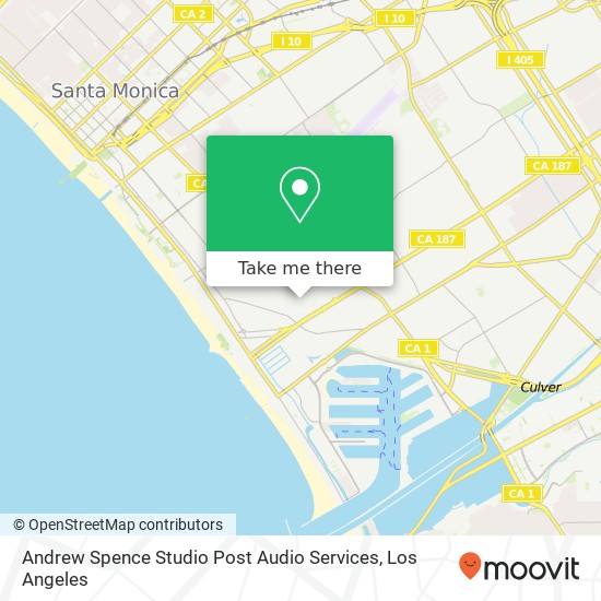 Andrew Spence Studio Post Audio Services map