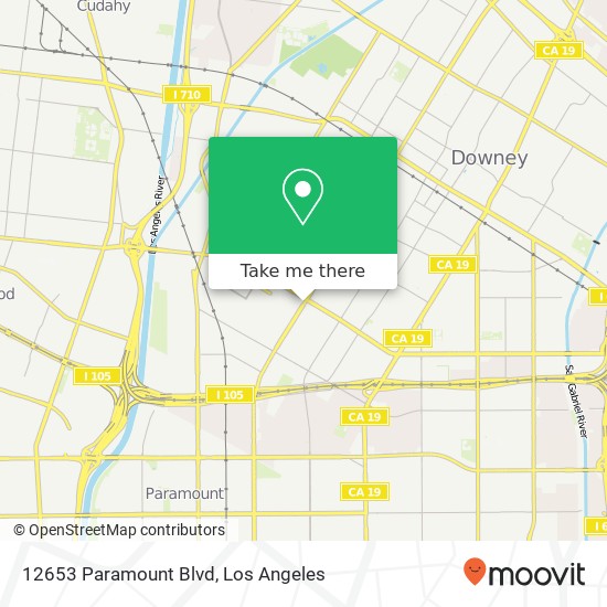 Mapa de 12653 Paramount Blvd