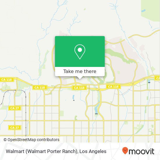 Mapa de Walmart (Walmart Porter Ranch)