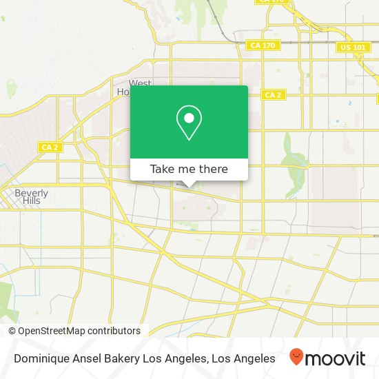 Dominique Ansel Bakery Los Angeles map