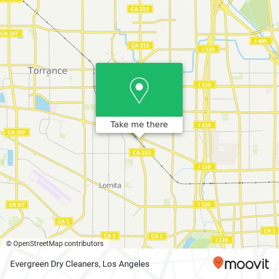 Mapa de Evergreen Dry Cleaners
