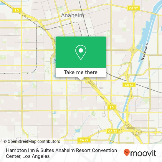 Hampton Inn & Suites Anaheim Resort Convention Center map