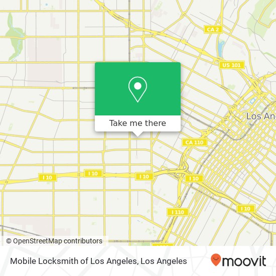 Mobile Locksmith of Los Angeles map