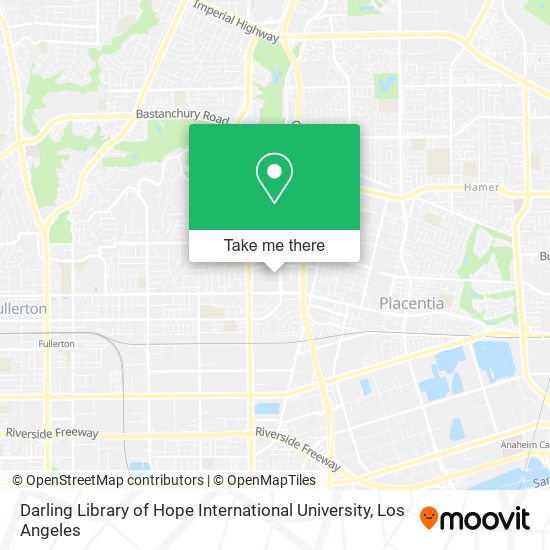 Darling Library of Hope International University map