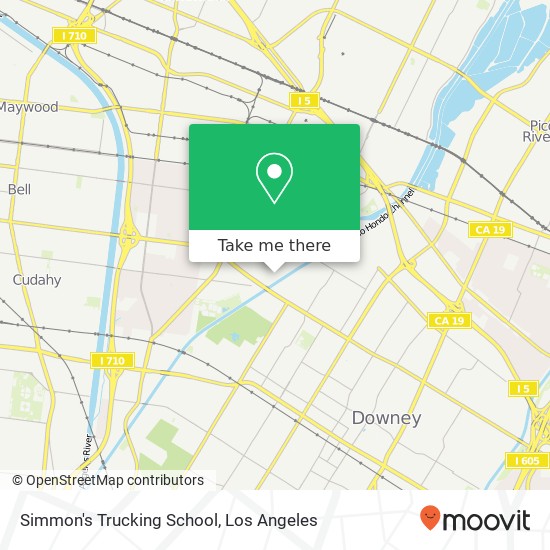 Simmon's Trucking School map