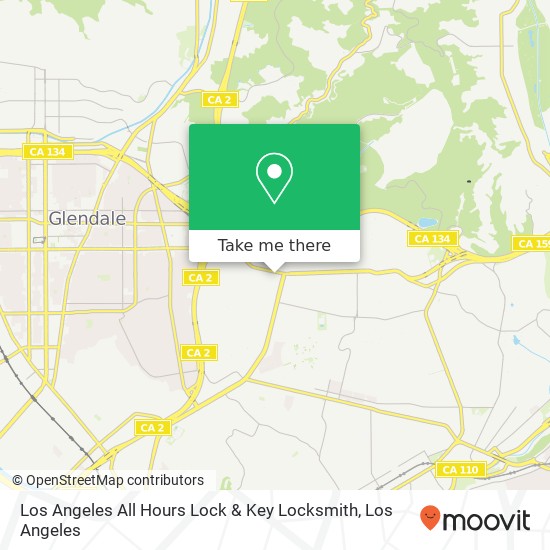 Mapa de Los Angeles All Hours Lock & Key Locksmith