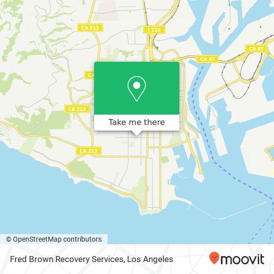 Fred Brown Recovery Services map