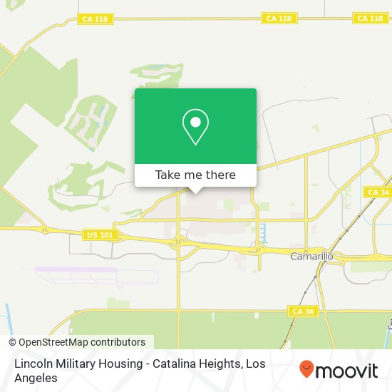 Mapa de Lincoln Military Housing - Catalina Heights