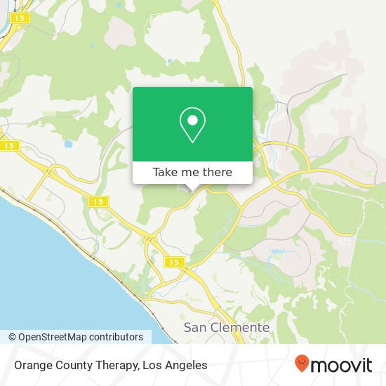 Orange County Therapy map