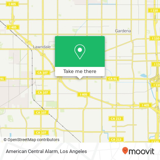 American Central Alarm map