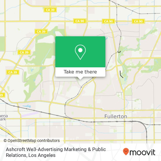 Mapa de Ashcroft We3-Advertising Marketing & Public Relations