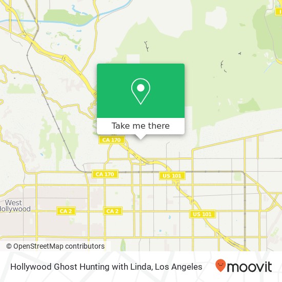 Hollywood Ghost Hunting with Linda map