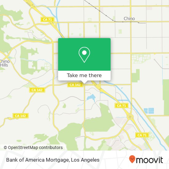 Bank of America Mortgage map