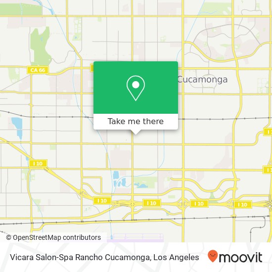 Mapa de Vicara Salon-Spa Rancho Cucamonga