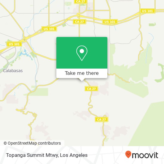 Topanga Summit Mtwy map