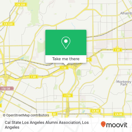 Mapa de Cal State Los Angeles Alumni Association