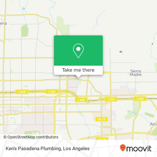 Ken's Pasadena Plumbing map