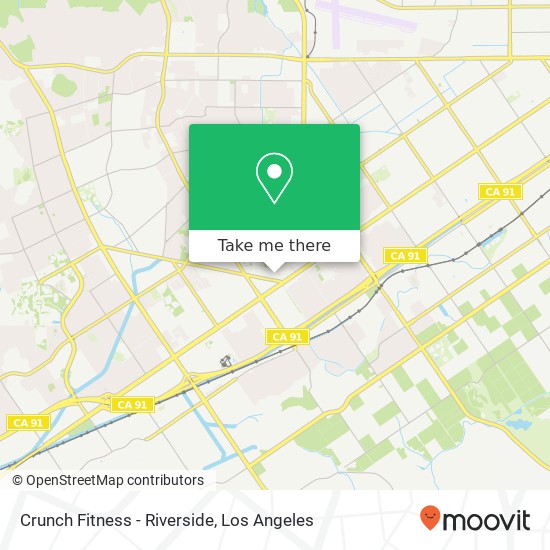 Crunch Fitness - Riverside map