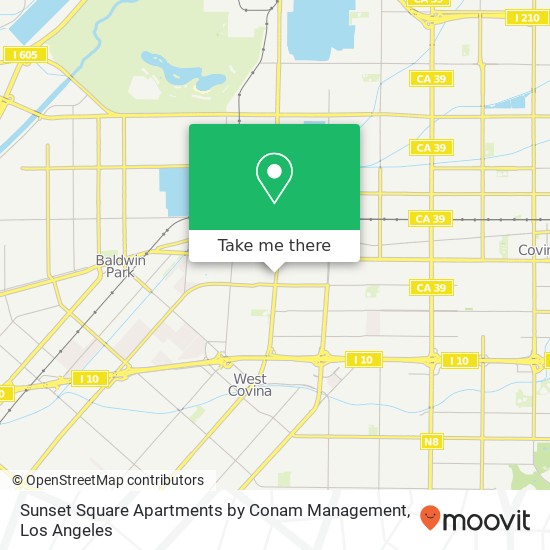 Sunset Square Apartments by Conam Management map