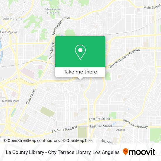 La County Library - City Terrace Library map