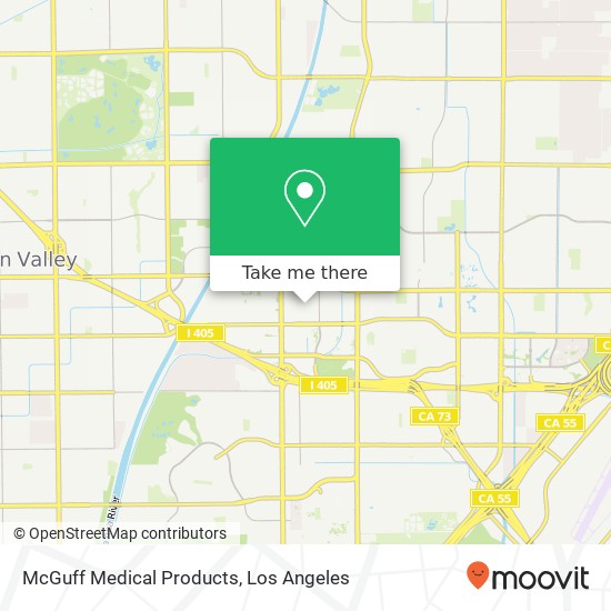 Mapa de McGuff Medical Products