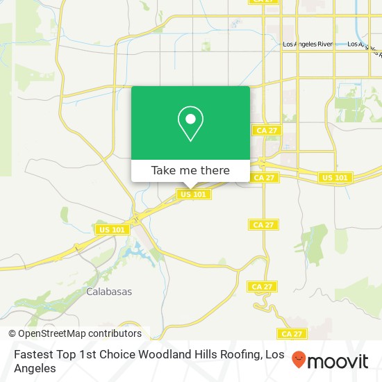 Fastest Top 1st Choice Woodland Hills Roofing map