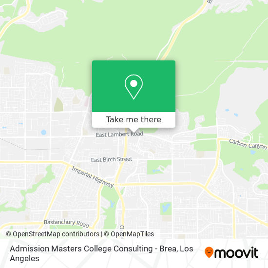 Mapa de Admission Masters College Consulting - Brea