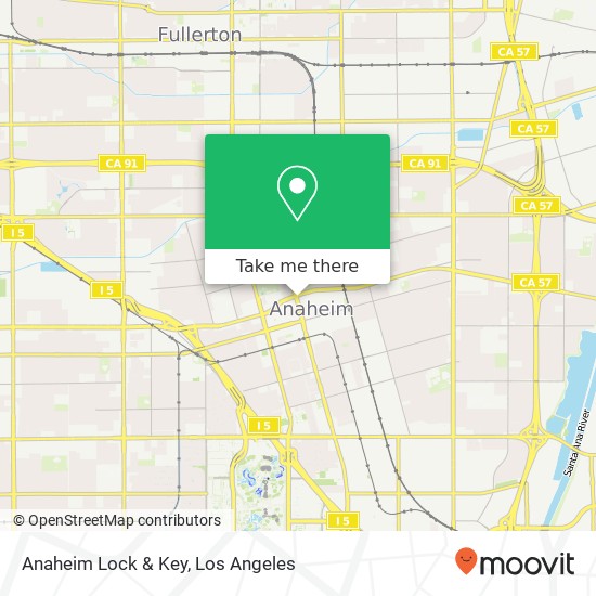 Mapa de Anaheim Lock & Key
