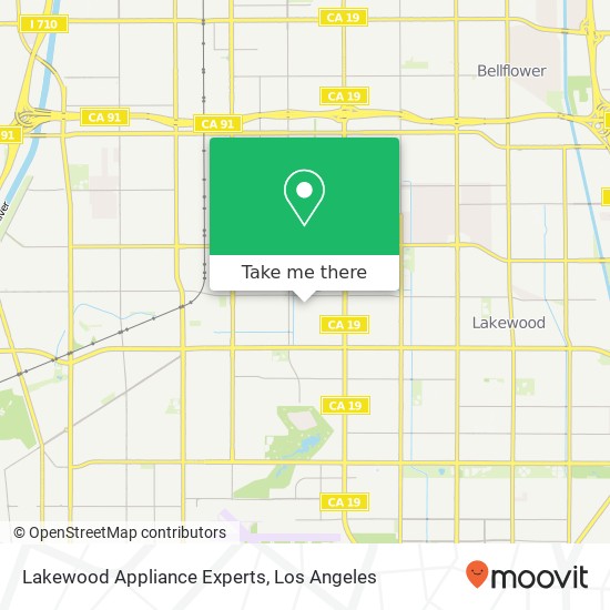 Lakewood Appliance Experts map
