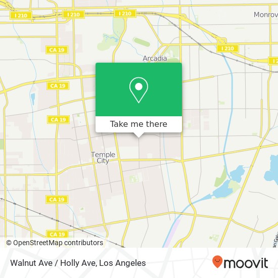 Mapa de Walnut Ave / Holly Ave