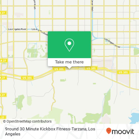 Mapa de 9round 30 Minute Kickbox Fitness-Tarzana