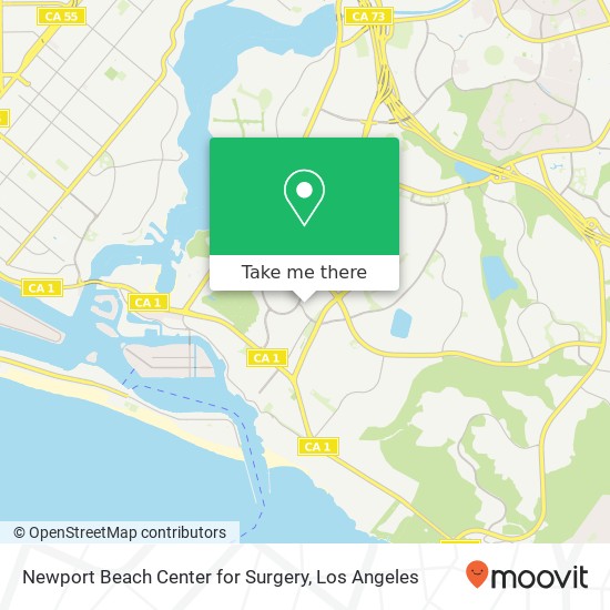 Newport Beach Center for Surgery map