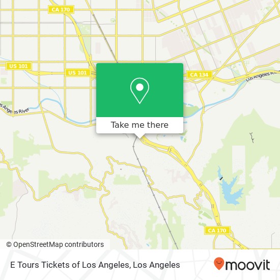E Tours Tickets of Los Angeles map