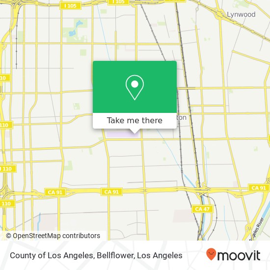County of Los Angeles, Bellflower map