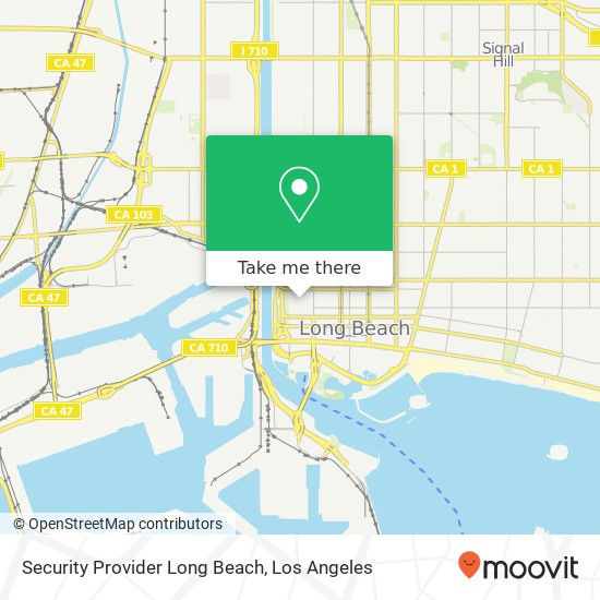 Mapa de Security Provider Long Beach