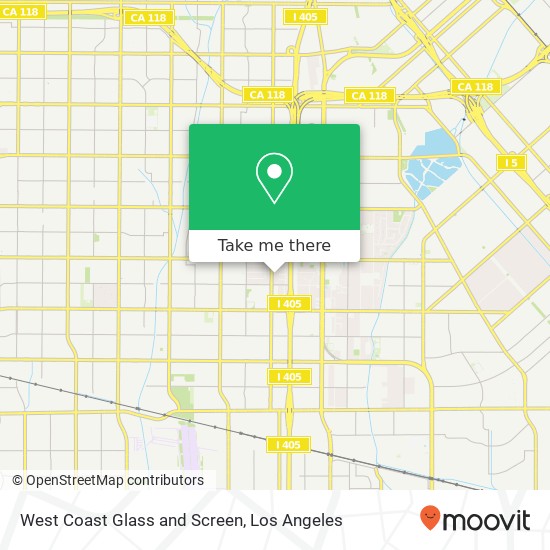 West Coast Glass and Screen map