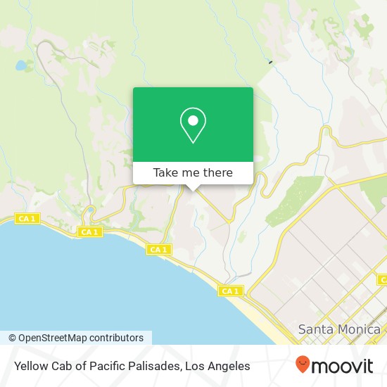 Yellow Cab of Pacific Palisades map