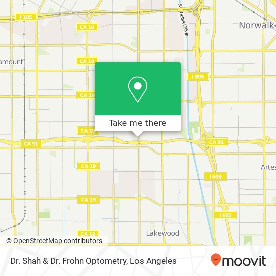 Dr. Shah & Dr. Frohn Optometry map