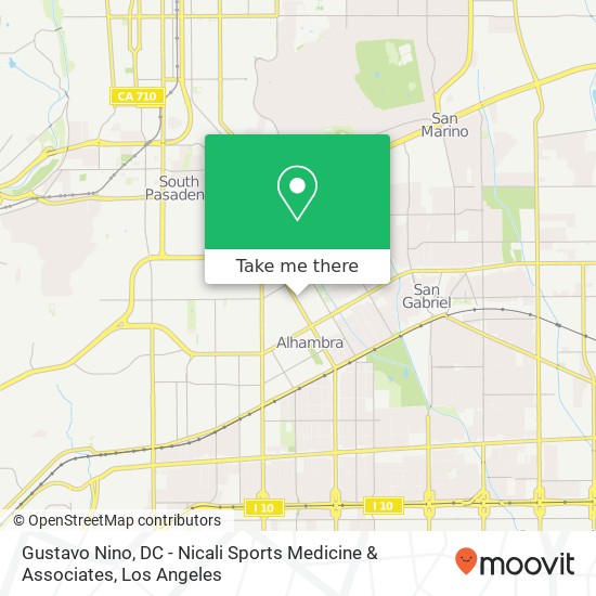 Mapa de Gustavo Nino, DC - Nicali Sports Medicine & Associates