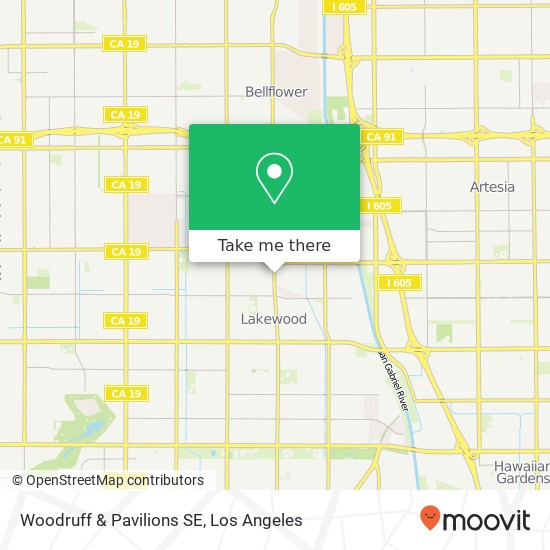 Woodruff & Pavilions SE map