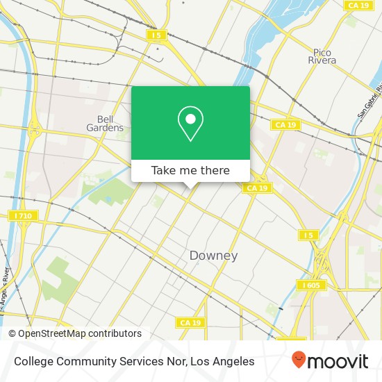 College Community Services Nor map