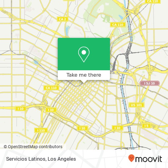 Servicios Latinos map